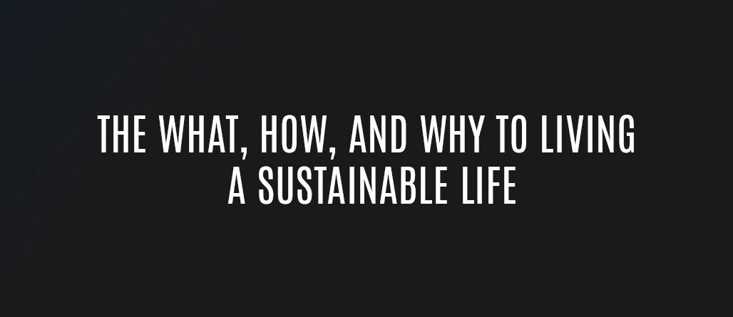 The What, How, and Why to Living a Sustainable Life